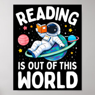 Lesen ist außerirdischer Raumastronaut Poster