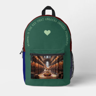 Lesen ist der Schlüssel Bedruckter Rucksack