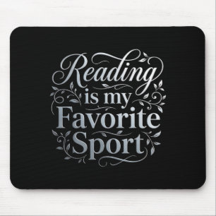 Lesen ist der Sport lustiger Bücherwurm Bibliothek Mousepad