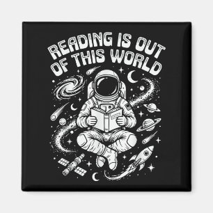 Lesen ist ein außerirdisch lustiges Buch Magnet