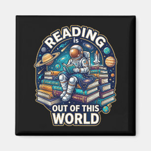 Lesen ist ein außerirdisch lustiges Buch Magnet