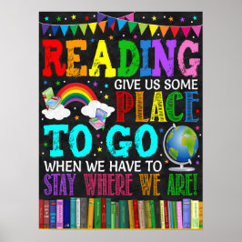 Lesen ist ein Erlebnis-Klassenposter Poster