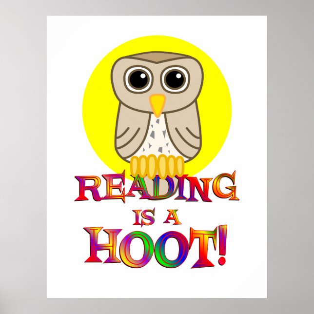 Lesen ist ein Hoot Poster (Vorne)