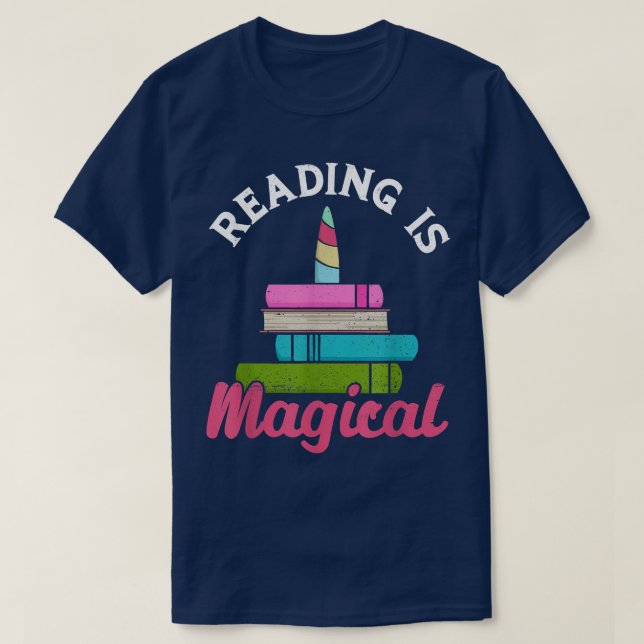 Lesen ist ein magisches Buch über Bibliothekar T-Shirt (Design vorne)