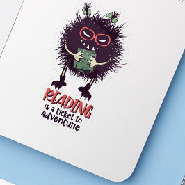 Lesen ist ein Ticket für abenteuerlustige Lehrer Aufkleber
