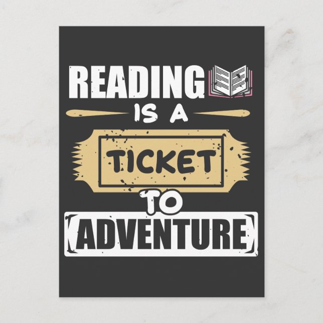 Lesen ist ein Ticket für den Bibliothek-Leser für  Postkarte (Vorderseite)