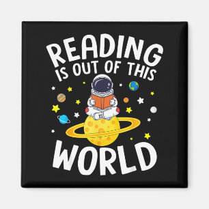 Lesen ist ein weltraumkomisches Lesevergnügen Magnet