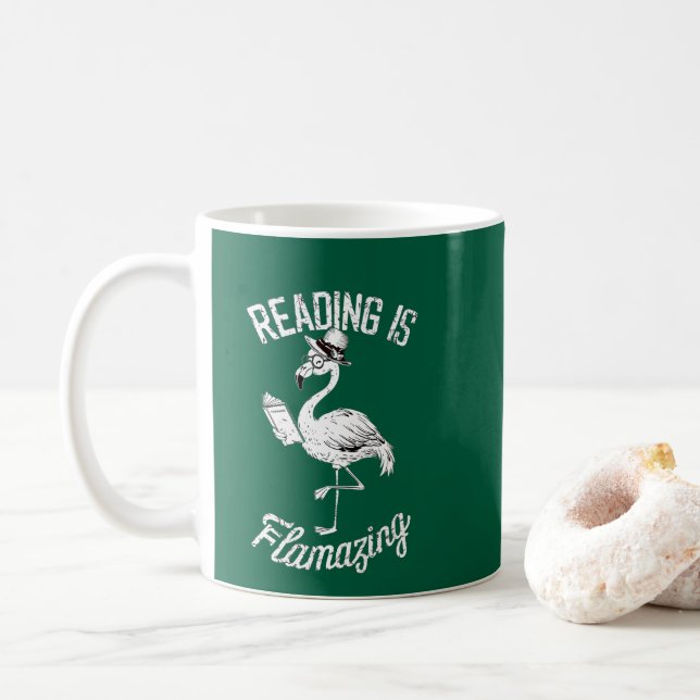 Lesen ist fantastisch Funny Book Reading Liebhaber Kaffeetasse (Mit Donut)