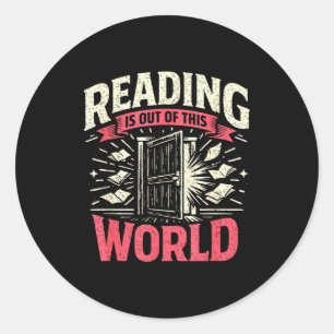 Lesen ist fantastisch lustige Bücher aus dieser We Runder Aufkleber