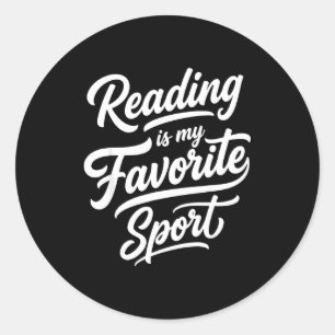 Lesen ist Lieblingssport für Bibliothekar Bücherwu Runder Aufkleber
