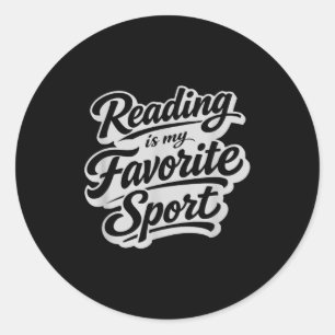 Lesen ist Lieblingssport lustiger Bibliothekar Büc Runder Aufkleber