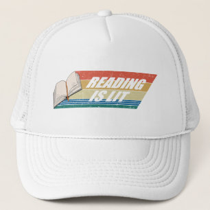 Lesen ist Lit - Bücher lesen Vintage Retro Truckerkappe