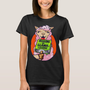 Lesen ist Llama Licious Buchwurm Lehrer Schätzt T-Shirt
