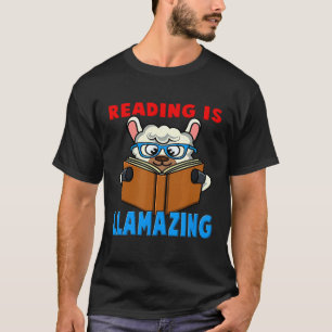 Lesen ist Llamazing Süße Llama Alpaka Buchliebhab T-Shirt