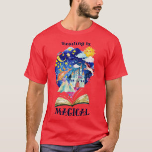 Lesen ist Magische Bibliothek Buch-Wurm Lehrer Lib T-Shirt