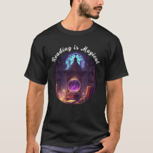 Lesen ist Magische Bibliothek Buchwurm Lehrer Waag T-Shirt