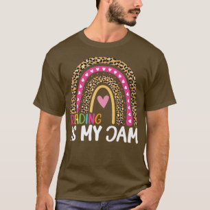 Lesen ist mein Jam Leopard Regenbogen, buchen Sie T-Shirt