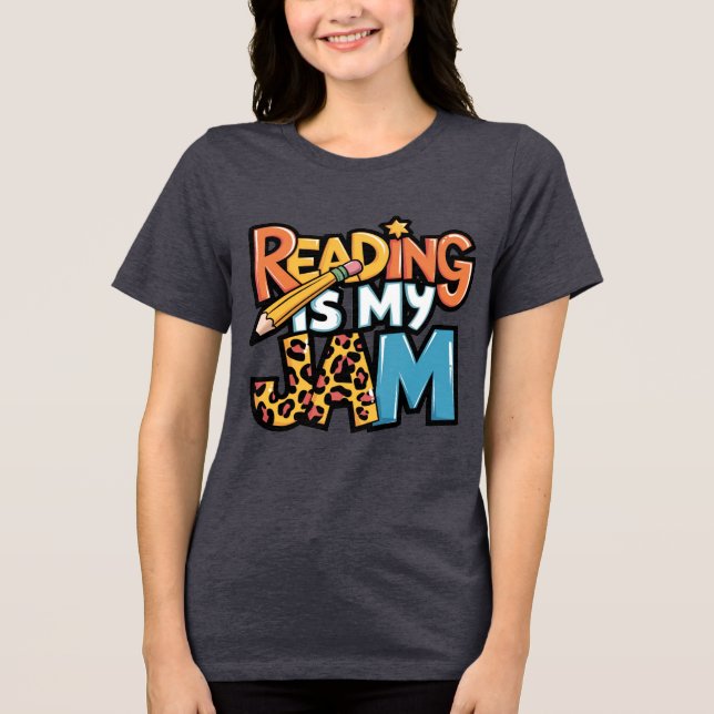 Lesen ist mein Jam Tri-Blend Shirt (Vorderseite)