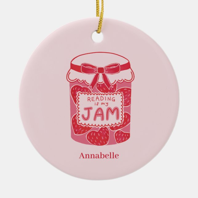 Lesen ist mein Liebhaber von Marmelade Keramik Ornament (Vorne)