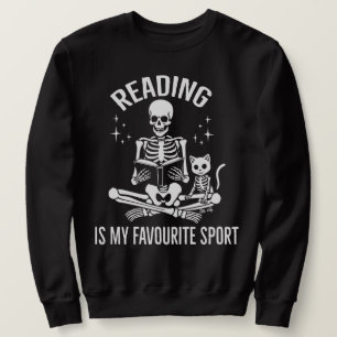 Lesen ist mein Lieblingssport Buchwurm Bibliothek  Sweatshirt