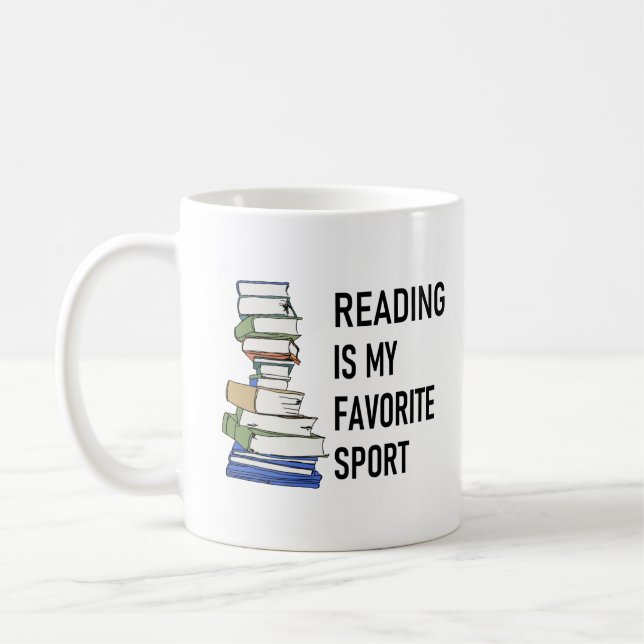 Lesen ist mein Lieblingssport Kaffeetasse (Links)
