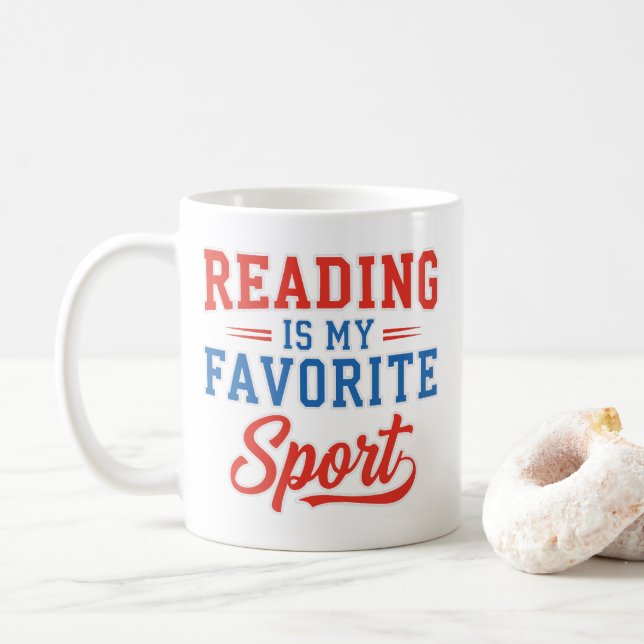 Lesen ist mein Lieblingssport Kaffeetasse (Mit Donut)