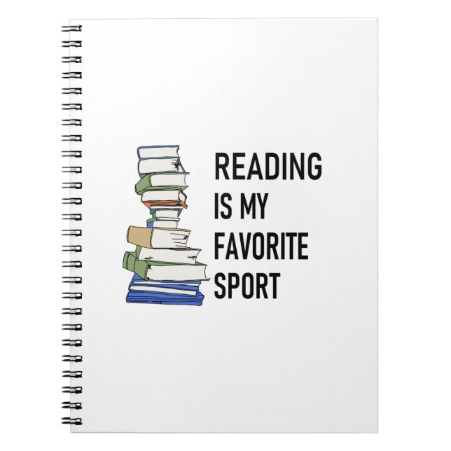 Lesen ist mein Lieblingssport Notizblock (Vorderseite)