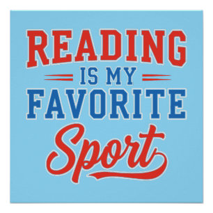 Lesen ist mein Lieblingssport Poster