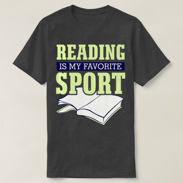 Lesen ist mein Lieblingssport T-Shirt (Design vorne)