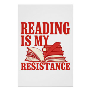Lesen ist mein Widerstand Literarische Befreiung Poster