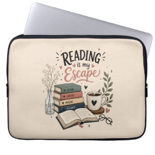 Lesen ist meine Flucht - Gemütlicher Buchliebhaber Laptopschutzhülle