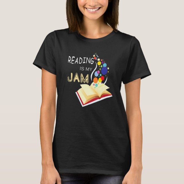 Lesen ist meine Jam Funny I Liebe Bücher zu lesen T-Shirt (Vorderseite)