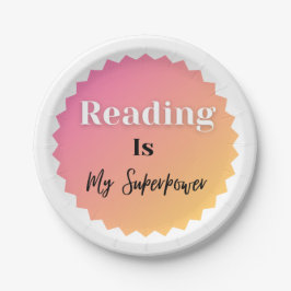 Lesen ist meine Supermacht Pappteller