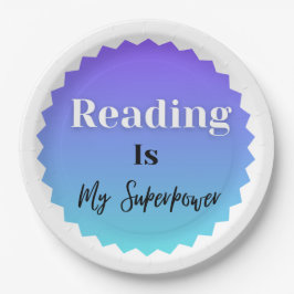 Lesen ist meine Supermacht Pappteller