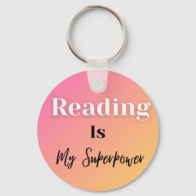 Lesen ist meine Supermacht Schlüsselanhänger (Rückseite)