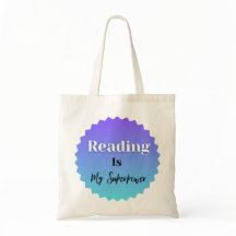 Lesen ist meine Superpower Totasche