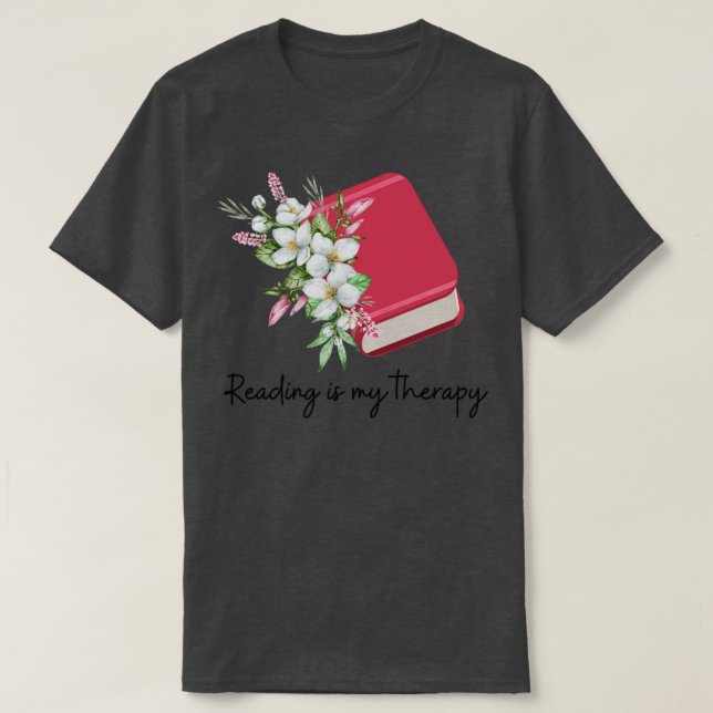 Lesen ist meine Therapie 19 T-Shirt (Design vorne)