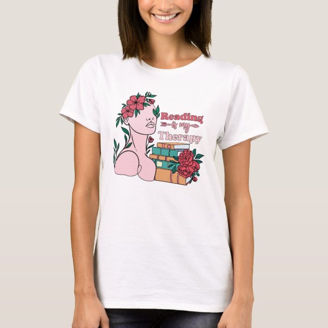 Lesen ist meine Therapie T-Shirt (Vorderseite)