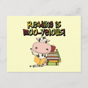 Lesen ist moovelhaft postkarte