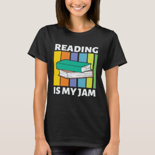 Lesen ist My Jam Retro Bookworm Bibliothekar Engli T-Shirt