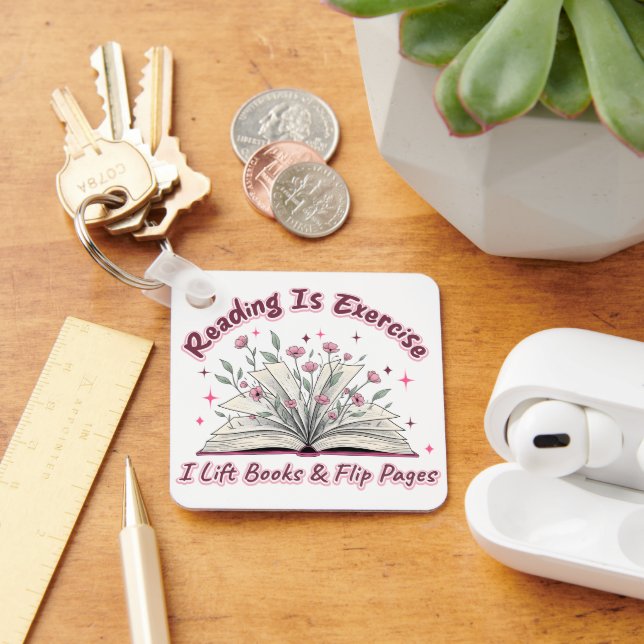 Lesen ist Übung... Schlüsselanhänger (Schreibtisch)