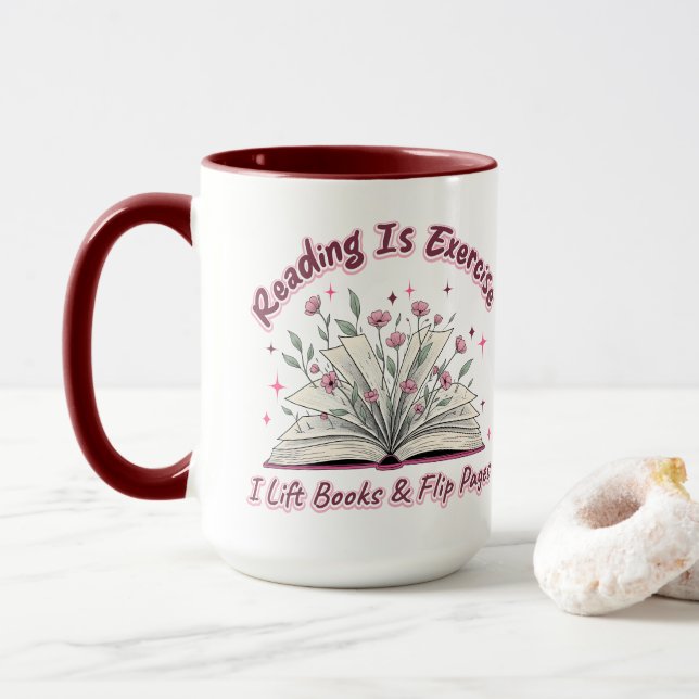 Lesen ist Übung... Tasse (Mit Donut)