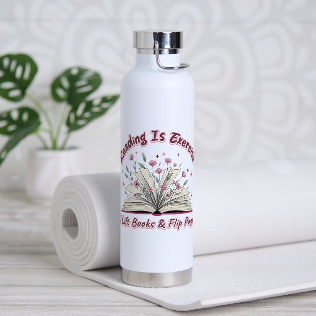 Lesen ist Übung... Trinkflasche (Yoga (gedreht))