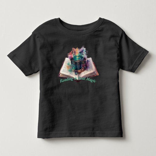 Lesen ist wahre Magie; literarisches Shirt (Vorderseite)