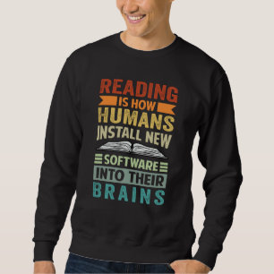 Lesen ist, wie Menschen neue Software in ihren Köp Sweatshirt