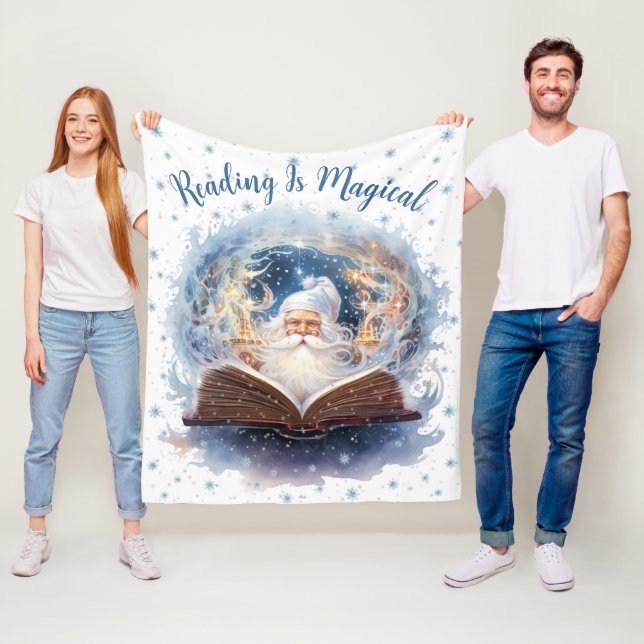 Lesen ist zauberhaftes Schneeflockendesign Fleecedecke (Beispiel)