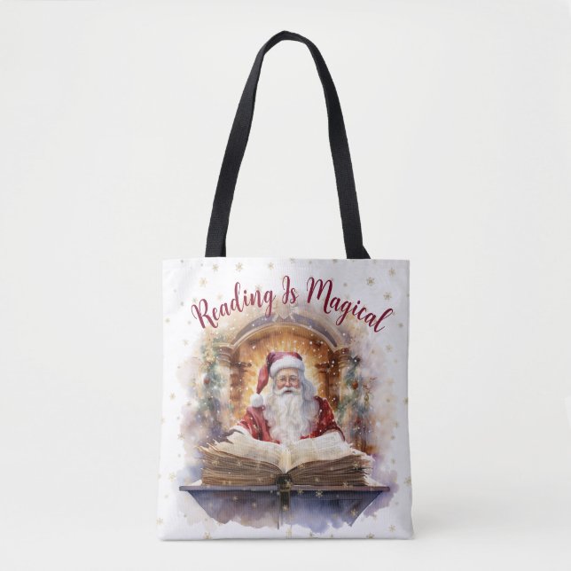 Lesen ist zauberhaftes Schneeflockendesign Tasche (Vorderseite)