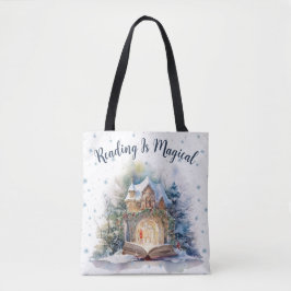Lesen ist zauberhaftes Schneeflockendesign Tasche