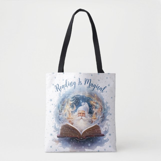 Lesen ist zauberhaftes Schneeflockendesign Tasche (Vorderseite)