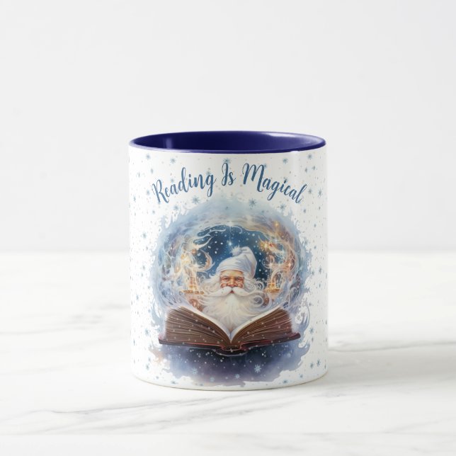 Lesen ist zauberhaftes Schneeflockendesign Tasse (Zentrum)